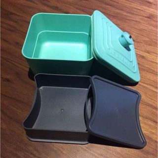 ルクルーゼ(LE CREUSET)のル・クルーゼ　お弁当箱　グリーン 台湾セブンイレブン限定商品(弁当用品)