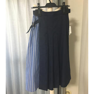 エージーバイアクアガール(AG by aquagirl)の未使用 異素材ドッキングスカート(ひざ丈スカート)