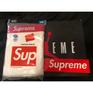 シュプリーム(Supreme)の新品 supreme hanes L ボクサーパンツ 2枚セット(ボクサーパンツ)