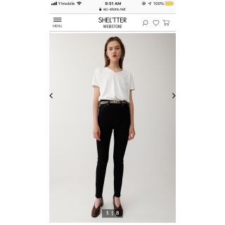 マウジー(moussy)のMoussy HW Rebirth Black Skinny 27(デニム/ジーンズ)