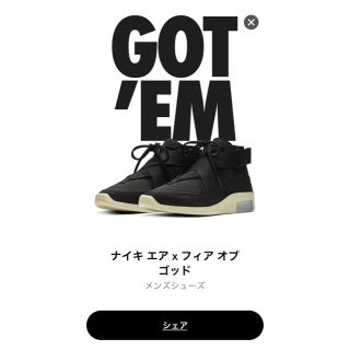 フィアオブゴッド(FEAR OF GOD)のnike  fear of god (スニーカー)