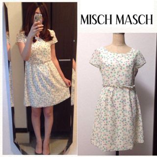 ミッシュマッシュ(MISCH MASCH)のミッシュマッシュぼかし水彩フラワーワンピ(ひざ丈ワンピース)