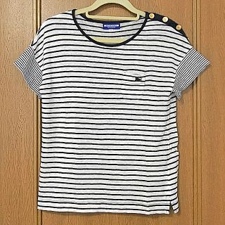 バーバリーブルーレーベル(BURBERRY BLUE LABEL)の【再値下げしました】バーバリーブルーレーベル ボーダートップス(カットソー(半袖/袖なし))