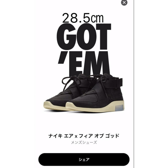 NIKE フィアオブゴッド 28.5