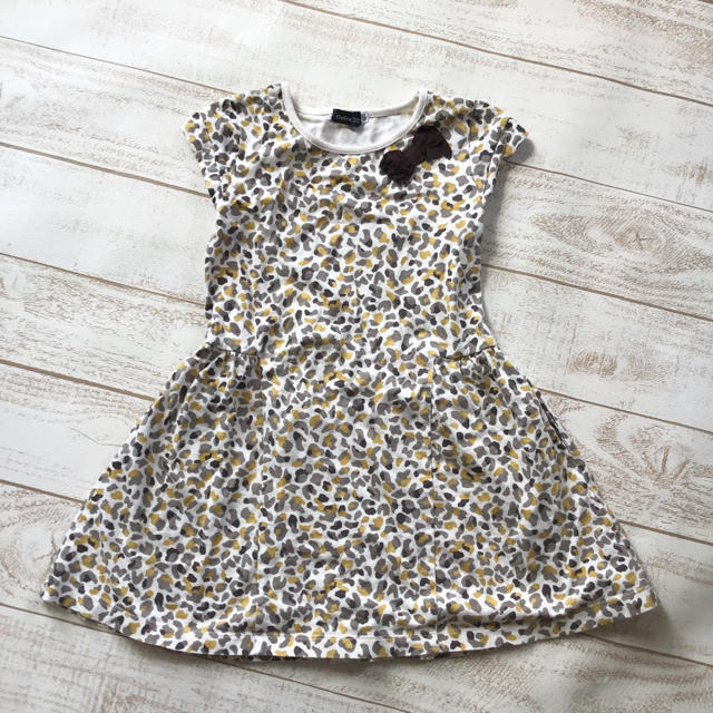 BeBe(ベベ)のレオパード柄ワンピース☆110 キッズ/ベビー/マタニティのキッズ服女の子用(90cm~)(ワンピース)の商品写真