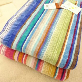 ミッソーニ(MISSONI)の残り少し限界価格 お買い得な二枚セット 今治製 昭和西川 タオルケット(毛布)