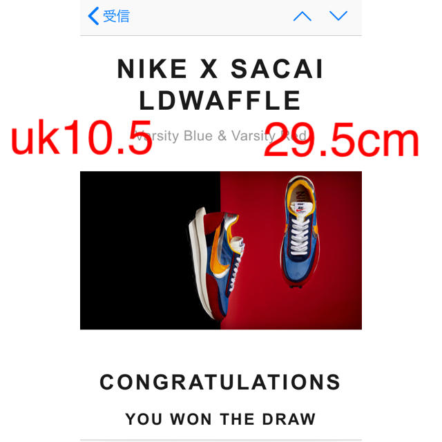 nike sacai LDwaffle 29.5cm