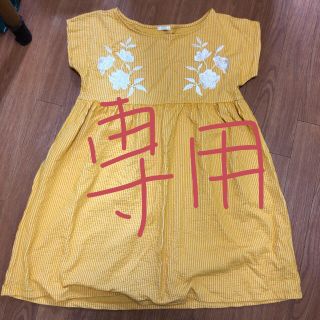 ジーユー(GU)のうーちゃん様専用 刺繍ワンピース(ミニワンピース)