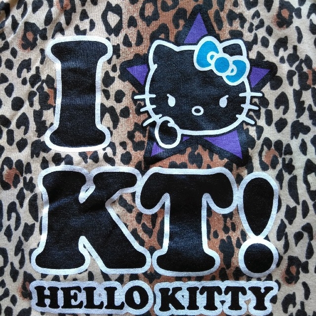 ハローキティ(ハローキティ)の♥全品値下げしてます♥様専用HELLO KITTYヒョウ柄ノースリーブ100cm キッズ/ベビー/マタニティのキッズ服女の子用(90cm~)(Tシャツ/カットソー)の商品写真