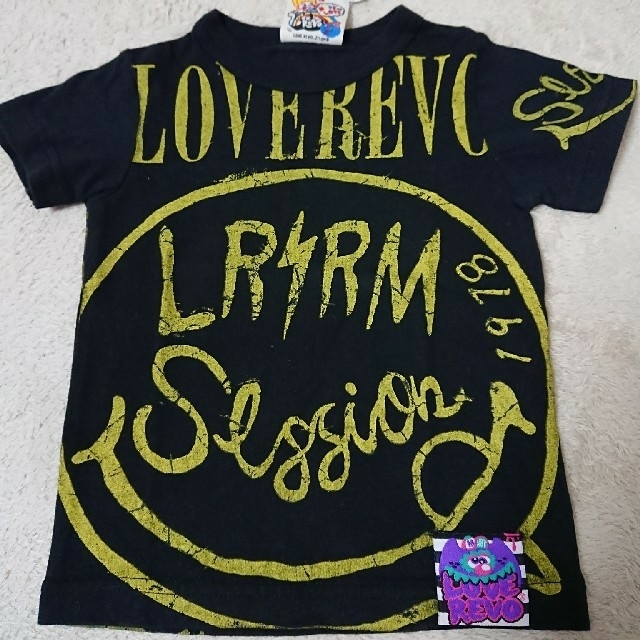 LOVE REVOLUTION(ラブレボリューション)の専用 新品 loverevolution Tシャツ ブラック 90 キッズ/ベビー/マタニティのキッズ服男の子用(90cm~)(Tシャツ/カットソー)の商品写真