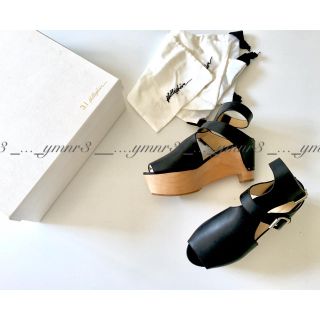 スリーワンフィリップリム(3.1 Phillip Lim)の 3.1 Phillip Lim フィリップリム ウッドウエッジヒールサンダル (サンダル)