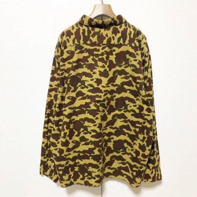 A BATHING APE(アベイシングエイプ)のA BATHING APE/初期レア エイプカモ ハーフジップシャツ M 美品 メンズのトップス(シャツ)の商品写真