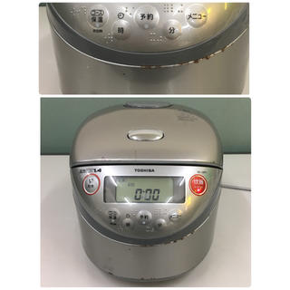 トウシバ(東芝)のTOSHIBA 炊飯器 圧力IH1.4シャイングシルバー RC-10PY(SS)(炊飯器)
