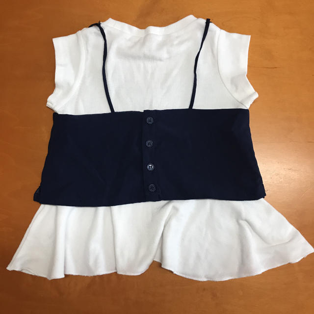 petit main(プティマイン)のangels様専用 プティマイン Tシャツビスチェセットアップ 110cm 美品 キッズ/ベビー/マタニティのキッズ服女の子用(90cm~)(Tシャツ/カットソー)の商品写真