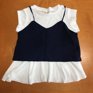 プティマイン(petit main)のangels様専用 プティマイン Tシャツビスチェセットアップ 110cm 美品(Tシャツ/カットソー)