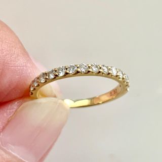 ［美品］アーアゼロワン K18 天然ダイヤ 0.3ct  ハーフエタニティリング(リング(指輪))