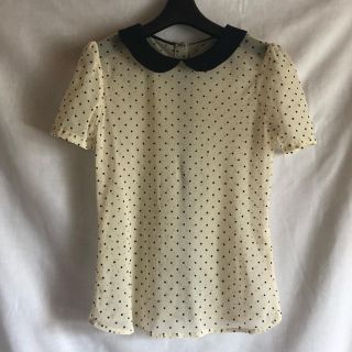 ザラ(ZARA)のシースルーブラウス☆ドット☆ZARA☆丸襟(シャツ/ブラウス(半袖/袖なし))