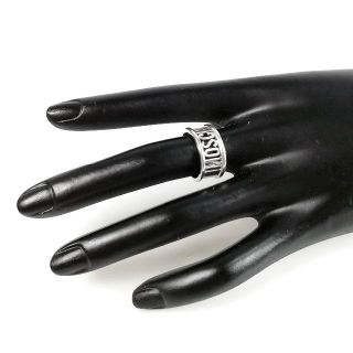 モスキーノ(MOSCHINO)の美品 モスキーノ シルバー ロゴ リング 12号 UI45(リング(指輪))