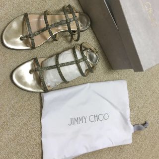 ジミーチュウ(JIMMY CHOO)の【専用】ジミーチュウ  グリッター サンダル(サンダル)