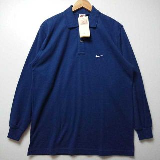 NIKE - 474 激レア 90s デッドストック タグ付 NIKE 長袖ポロシャツ ... ビンテージ 90s NIKE メンズM ポロシャツ ナイキ テニス 奇抜 激レア