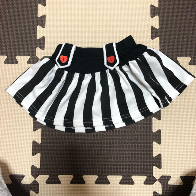 西松屋(ニシマツヤ)のストライプスカート キッズ/ベビー/マタニティのベビー服(~85cm)(スカート)の商品写真
