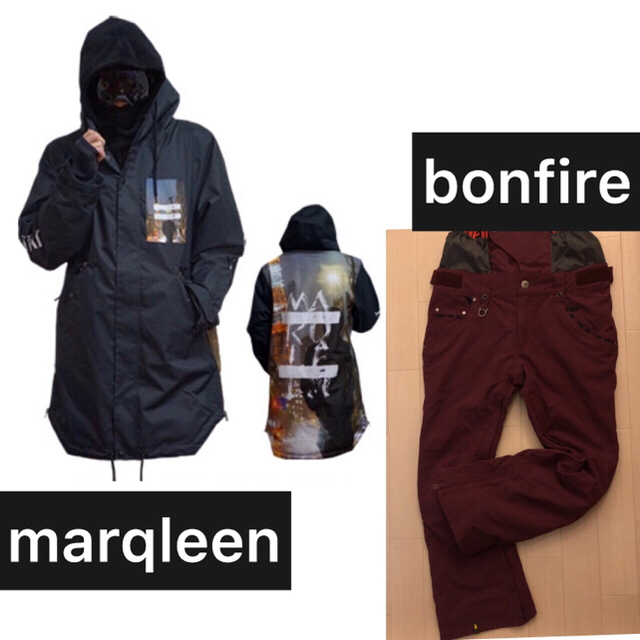 marqleen マークリーン ジャケット bonfire パンツセット スポーツ/アウトドアのスノーボード(ウエア/装備)の商品写真