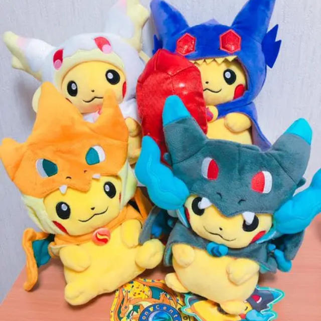 ポケモン ポンチョを着たピカチュウ ぬいぐるみ メガ進化4体セットの通販 By モン S Shop ポケモンならラクマ