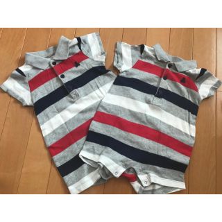 ベビーギャップ(babyGAP)のベビー服 ロンパース 双子 2枚セット(ロンパース)