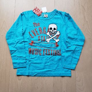 ジャンクストアー(JUNK STORE)のモナコ様専用！新品タグつき！ジャンクストア　英字×ガイコツ柄長袖Tシャツ　140(Tシャツ/カットソー)