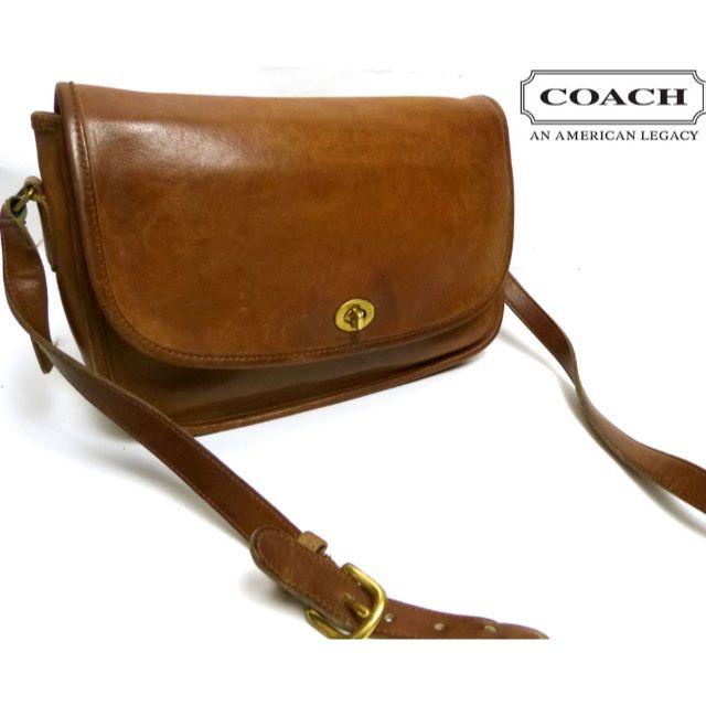 美品✨OLD COACH 本革ショルダーバッグ20×29cm - ショルダーバッグ