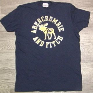 アバクロンビーアンドフィッチ(Abercrombie&Fitch)の新品👍アバクロンビー＆フィッチ 半袖Tシャツ XL 丸首 2005年 ネイビー(Tシャツ/カットソー(半袖/袖なし))