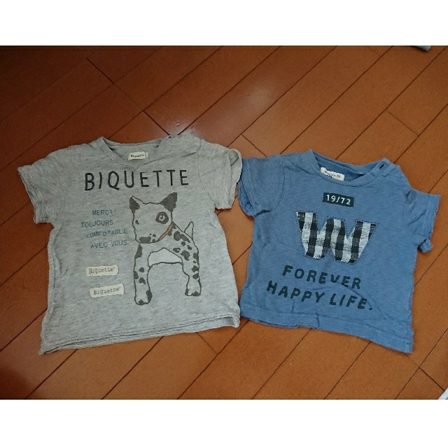 Biquette(ビケット)のビケット 半袖Tシャツ２枚セット キッズ/ベビー/マタニティのベビー服(~85cm)(Ｔシャツ)の商品写真