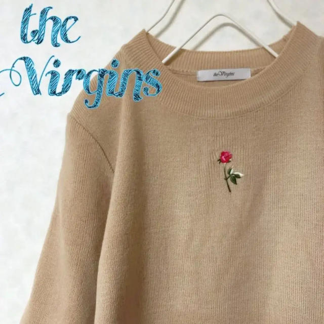 新品 the virgins ローズ刺繍ニット