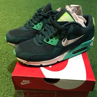 ナイキ(NIKE)のAIR MAX 90 Essential グリーン/ホワイト/ミント(スニーカー)