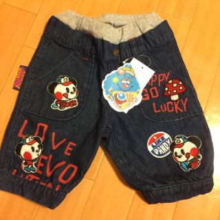 ラブレボリューション(LOVE REVOLUTION)のちえゴンサマ専用 ラブレボ デニム パンツ 90 新品 セット(パンツ/スパッツ)