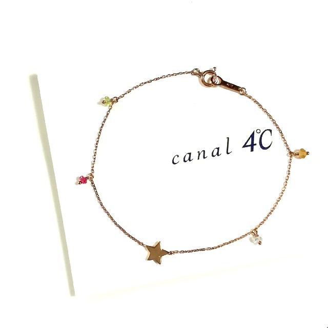 canal４℃(カナルヨンドシー)のカナル4°C K10 マルチカラーブレスレット レディースのアクセサリー(ブレスレット/バングル)の商品写真