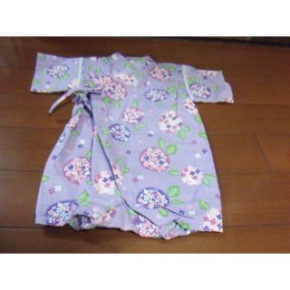 値下げ　新品　女児　甚平　サイズ80　あじさい　夏祭り　花火大会　地蔵盆