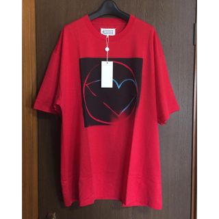 マルタンマルジェラ(Maison Martin Margiela)の赤52新品 マルジェラ オーバーサイズ Tシャツ ビッグシルエット(Tシャツ/カットソー(半袖/袖なし))