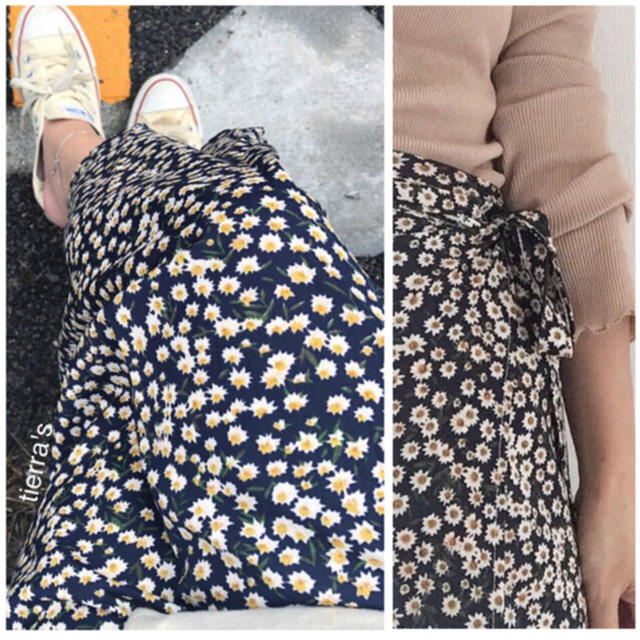 ANOTHER EDITION(アナザーエディション)のimport❁︎インスタ人気 フラワー ラップ 巻きスカート ロング 小花柄 レディースのスカート(ロングスカート)の商品写真