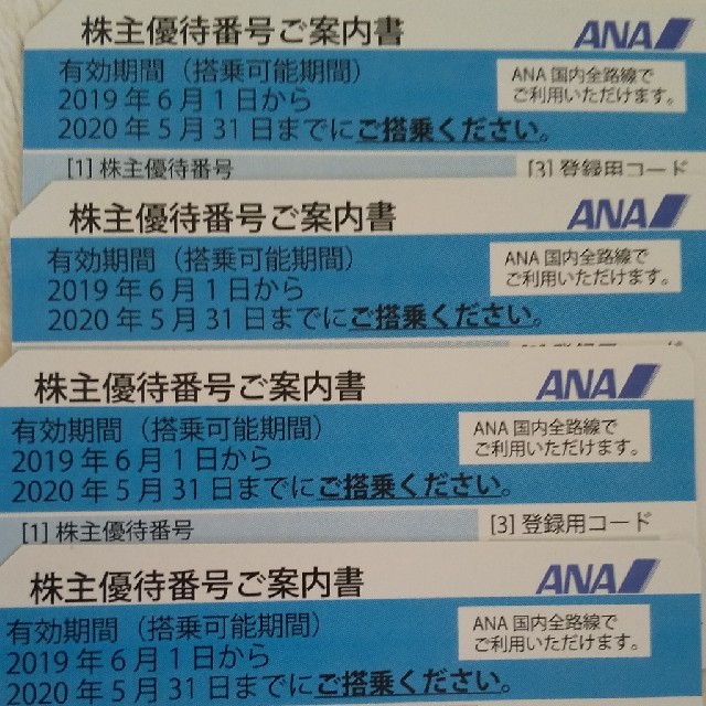 ana 株主優待　4枚セット　送料無料