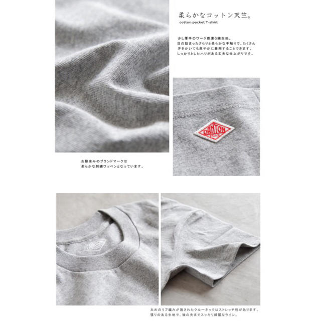 DANTON(ダントン)の2019SS🌱 DANTON 14 空紡天竺ポケットTシャツ 半袖   レディースのトップス(Tシャツ(半袖/袖なし))の商品写真