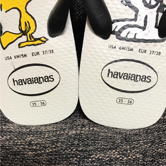 havaianas(ハワイアナス)のハワイアナス スヌーピー ビーチサンダル【新品未使用】 レディースの靴/シューズ(ビーチサンダル)の商品写真