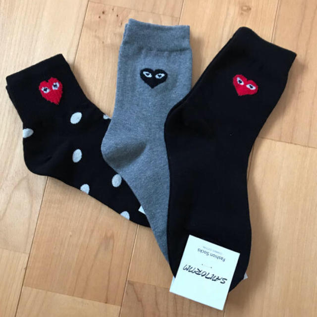 COMME des GARCONS(コムデギャルソン)の新品 コムデギャルソン 風 ソックス セット 大人可愛い モード系 インスタ映え レディースのレッグウェア(ソックス)の商品写真