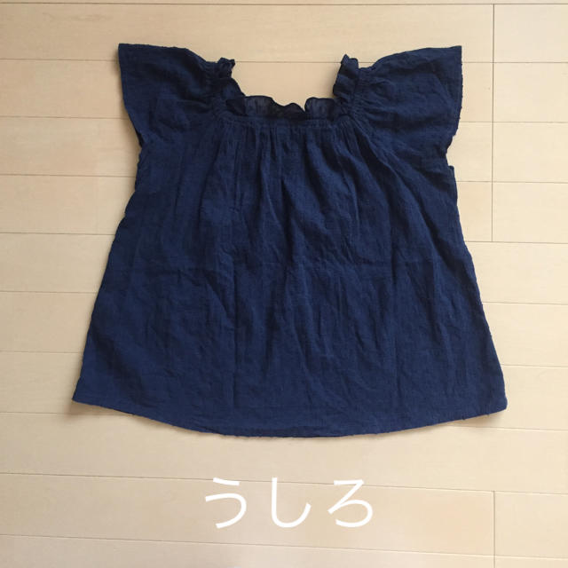 UNIQLO(ユニクロ)のUNIQLO オフショルブラウス 140 キッズ/ベビー/マタニティのキッズ服女の子用(90cm~)(ブラウス)の商品写真