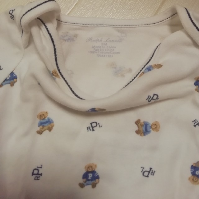 Ralph Lauren(ラルフローレン)の美品　ラルフローレン　 ロンパース 肌着　３M　60㎝　70㎝ キッズ/ベビー/マタニティのベビー服(~85cm)(ロンパース)の商品写真