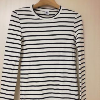 プチバトー(PETIT BATEAU)のプチバトー ボーダーカットソー(カットソー(長袖/七分))