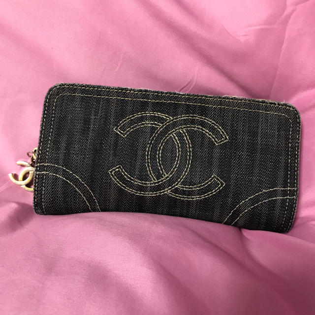 CHANEL(シャネル)のON様♡専用   CHANEL♡デニム♡長財布♡ラウンドファスナー レディースのファッション小物(財布)の商品写真