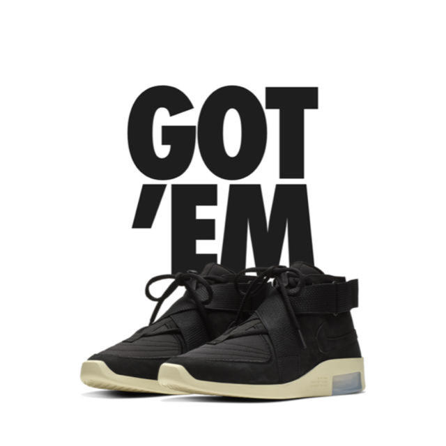 26.0cm NIKE AIR FEAR OF GOD RAID black