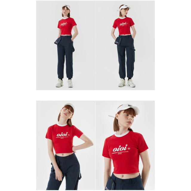 人気！新作oioi Tシャツ レッド色 レディースのトップス(Tシャツ(半袖/袖なし))の商品写真