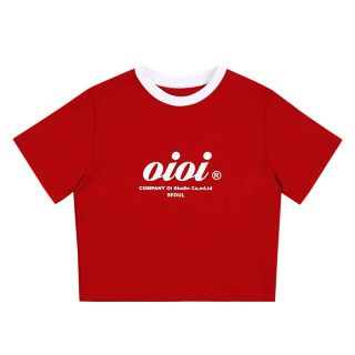 人気！新作oioi Tシャツ レッド色(Tシャツ(半袖/袖なし))